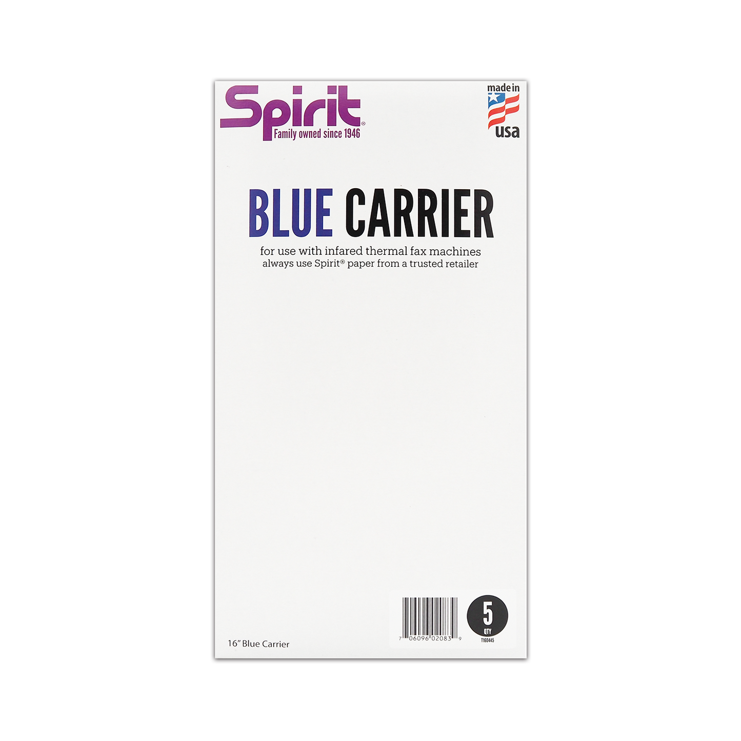 Spirit® 16" Blue Carrier