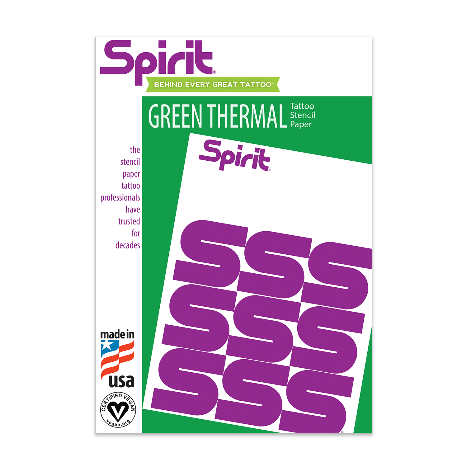 Carta Ectografica Verde Manuale Spirit Reprofx – 10-25-100 fogli - Ink  Vision