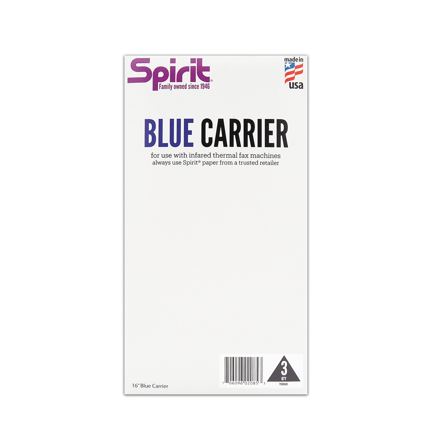 Spirit® 16" Blue Carrier