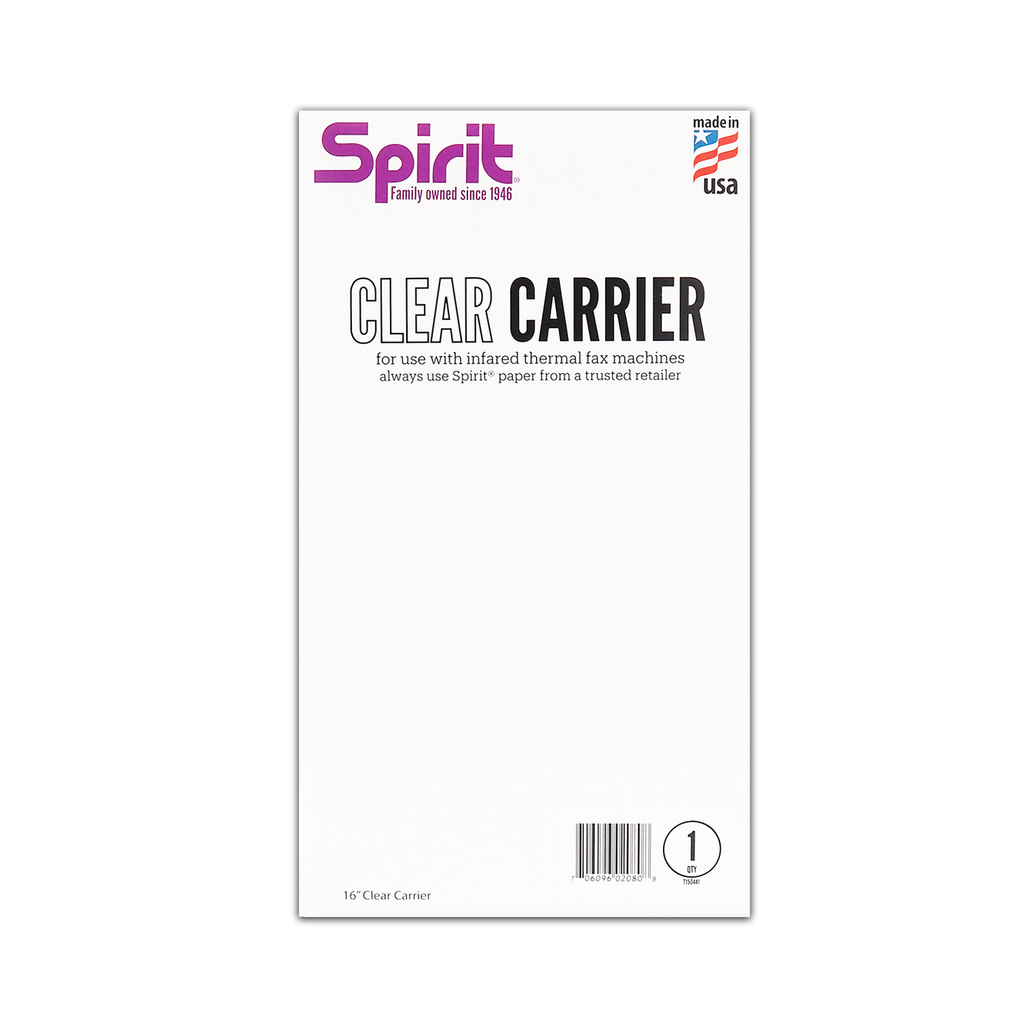 Spirit® 16" Clear Carrier